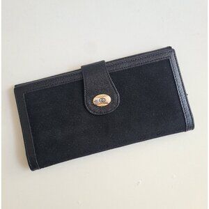Vintage Gucci Black Canvas GG Monogram Bifold Wallet